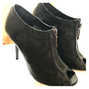 Leather Black Booties